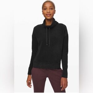 Lululemon Go Forward Pullover fleece Heathered Core Black size 6